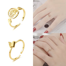 Load image into Gallery viewer, Adjustable Ring Titanium Steel Rings Fashion Casual Finger Jewelry Smooth Couple Ring Classic Love for Women Men Birthday Gifts Wedding Band
