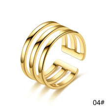 Load image into Gallery viewer, Adjustable Ring Titanium Steel Rings Fashion Casual Finger Jewelry Smooth Couple Ring Classic Love for Women Men Birthday Gifts Wedding Band
