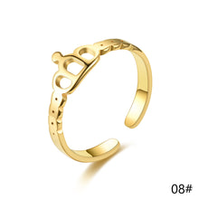 Load image into Gallery viewer, Adjustable Ring Titanium Steel Rings Fashion Casual Finger Jewelry Smooth Couple Ring Classic Love for Women Men Birthday Gifts Wedding Band
