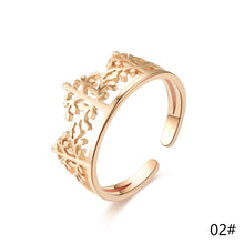 Load image into Gallery viewer, Adjustable Ring Titanium Steel Rings Fashion Casual Finger Jewelry Smooth Couple Ring Classic Love for Women Men Birthday Gifts Wedding Band
