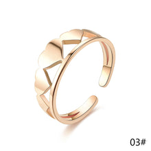 Load image into Gallery viewer, Adjustable Ring Titanium Steel Rings Fashion Casual Finger Jewelry Smooth Couple Ring Classic Love for Women Men Birthday Gifts Wedding Band

