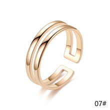 Load image into Gallery viewer, Adjustable Ring Titanium Steel Rings Fashion Casual Finger Jewelry Smooth Couple Ring Classic Love for Women Men Birthday Gifts Wedding Band
