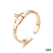 Load image into Gallery viewer, Adjustable Ring Titanium Steel Rings Fashion Casual Finger Jewelry Smooth Couple Ring Classic Love for Women Men Birthday Gifts Wedding Band
