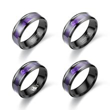 Load image into Gallery viewer, 8mm Fashion Titanium Steel Rings Inlaid Abalone Shell Wedding Band Black Jewelry For Women Men Classic Couple Rings Unisex Accessories
