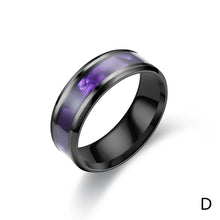 Load image into Gallery viewer, 8mm Fashion Titanium Steel Rings Inlaid Abalone Shell Wedding Band Black Jewelry For Women Men Classic Couple Rings Unisex Accessories
