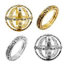 Load image into Gallery viewer, 6mm Gold Astronomical Ball Ring Creative Complex Rotating Cosmic Letter Finger Ring for Women Men Fashion Jewelry Gifts
