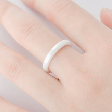 Load image into Gallery viewer, 3mm Thin Ceramic Rings For Women Jewelry Minimalist Simple Smooth Shiny Tail Rings No Fade Blue Pink Black White
