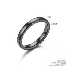 Load image into Gallery viewer, 3mm Thin Ceramic Rings For Women Jewelry Minimalist Simple Smooth Shiny Tail Rings No Fade Blue Pink Black White
