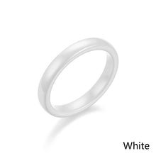 Load image into Gallery viewer, 3mm Thin Ceramic Rings For Women Jewelry Minimalist Simple Smooth Shiny Tail Rings No Fade Blue Pink Black White
