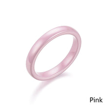 Load image into Gallery viewer, 3mm Thin Ceramic Rings For Women Jewelry Minimalist Simple Smooth Shiny Tail Rings No Fade Blue Pink Black White
