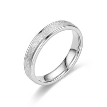Load image into Gallery viewer, 4mm Fashion Simple Design Sandblast Stainless Steel Titanium Ring Anxiety Fidget Rings Finger Ring Women Men Punk Rock Gift
