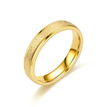 Load image into Gallery viewer, 4mm Fashion Simple Design Sandblast Stainless Steel Titanium Ring Anxiety Fidget Rings Finger Ring Women Men Punk Rock Gift

