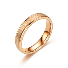 Load image into Gallery viewer, 4mm Fashion Simple Design Sandblast Stainless Steel Titanium Ring Anxiety Fidget Rings Finger Ring Women Men Punk Rock Gift
