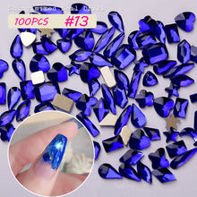 Load image into Gallery viewer, Nail Art Shaped Mixed Flat Bottom Diamond Shiny Symphony Aurora Ice Transparent Nail Diamond Jewelry Manicure Art Accessories
