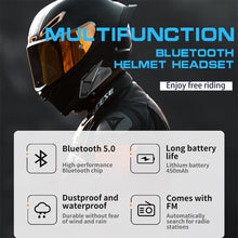 Load image into Gallery viewer, VR robot Motorcycle Bluetooth Helmet Headset Wireless Handsfree Earphones Stereo Music Player FM Radio Support Walkie-Talkies

