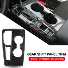 Load image into Gallery viewer, Car Carbon Fiber Gear Shift Panel Trim Shifter Panel Frame ABS Replacement for Civic 11th 2022 Left Hand Driver Only
