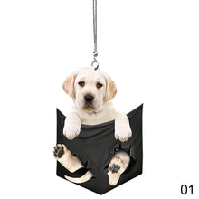 Load image into Gallery viewer, Cute Car Rear View Mirror Backpack Pendant Key Chain Animal Pendant Dog Hanging Ornament Accessories
