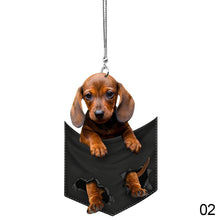Load image into Gallery viewer, Cute Car Rear View Mirror Backpack Pendant Key Chain Animal Pendant Dog Hanging Ornament Accessories
