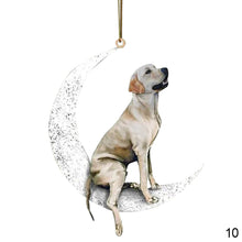 Load image into Gallery viewer, Car Rearview Mirror Pendant Dog Pendant Sitting On The Moon Hanging Ornament Keychain Pendant Decor
