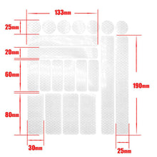 Load image into Gallery viewer, Bicycle Reflective Warning Stickers Bike Motorcycle Truck Car Night Safety Driving Honeycomb Reflector Strips Tape Film Decal
