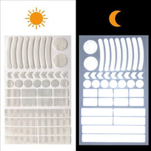 Load image into Gallery viewer, 42Pcs Bicycle Body Reflective Stickers Fluorescent Motorcycle MTB Bike Helmet Wheel Rim Night Safty Warning Reflector Film Decal
