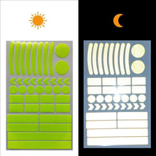 Load image into Gallery viewer, 42Pcs Bicycle Body Reflective Stickers Fluorescent Motorcycle MTB Bike Helmet Wheel Rim Night Safty Warning Reflector Film Decal

