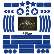 Load image into Gallery viewer, 42Pcs Bicycle Body Reflective Stickers Fluorescent Motorcycle MTB Bike Helmet Wheel Rim Night Safty Warning Reflector Film Decal
