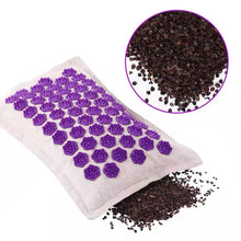 Load image into Gallery viewer, Massager Cushion Shakti Mat Acupressure Mat Nature Linen Coconut Palm Yoga Mat Massage Pillow Cushion Body Pain Lotus Spike Mat
