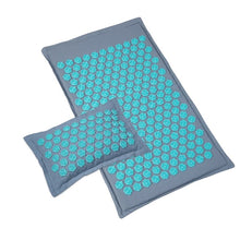 Load image into Gallery viewer, Massager Cushion Shakti Mat Acupressure Mat Nature Linen Coconut Palm Yoga Mat Massage Pillow Cushion Body Pain Lotus Spike Mat
