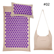 Load image into Gallery viewer, Massager Cushion Shakti Mat Acupressure Mat Nature Linen Coconut Palm Yoga Mat Massage Pillow Cushion Body Pain Lotus Spike Mat
