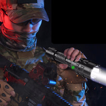 Load image into Gallery viewer, 1600 Lumens Tactical Flashlight USB Rechargeable Torch Waterproof Hunting Light with Clip Hunting Shooting Gun Accessories
