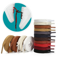 Load image into Gallery viewer, 11 Colors 8mm Flat Colorful Waterproof Cotton Shoelaces Sneakers Casual Shoes Laces Shoe Strings Shoe Accessories
