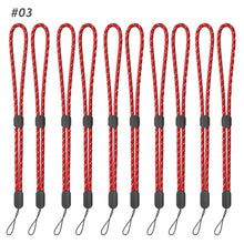Load image into Gallery viewer, 10pcs/set Lanyard Hand Wrist Strap Protective Selfie Wrist Flashlight Pine Strap Phone Keychain Lanyard Rope Mobile Stick
