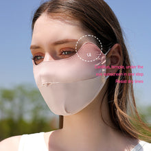 Load image into Gallery viewer, Reusable Summer UV Protection Cycling Mask Female Full Face Anti Ultraviolet Masks Three-dimensional Small Face Ice Silk Mask
