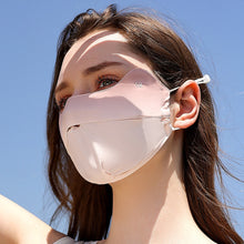 Load image into Gallery viewer, Reusable Summer UV Protection Cycling Mask Female Full Face Anti Ultraviolet Masks Three-dimensional Small Face Ice Silk Mask
