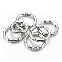 Load image into Gallery viewer, 10Pcs Zinc Alloy Spring Gate O Ring Openable Leather Bag Handbag Belt Strap Buckle Keyring Luggage Pendant Chain Snap Clasp Clip
