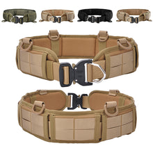 Load image into Gallery viewer, Men Adjustable Military Tactical Belt Metal Buckle Convenient Molle Belt Padded Army Combat Hunting Battle Paintball Waist Belt
