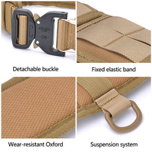 Load image into Gallery viewer, Men Adjustable Military Tactical Belt Metal Buckle Convenient Molle Belt Padded Army Combat Hunting Battle Paintball Waist Belt
