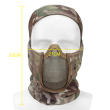 Load image into Gallery viewer, Tactical Balaclava Headgear Mask Airsoft Paintball Full Face Mask Breathable Outdoor Mesh Hunting Wargame CS Protection Mask

