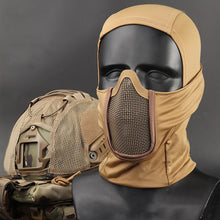 Load image into Gallery viewer, Tactical Balaclava Headgear Mask Airsoft Paintball Full Face Mask Breathable Outdoor Mesh Hunting Wargame CS Protection Mask
