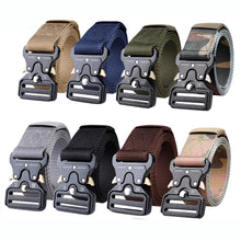 Load image into Gallery viewer, Men Belt Metal Male Tactical Belt Military Nautical Canvas Belts Multifunctional Outdoor Hunting Tactical Military Waist Belt
