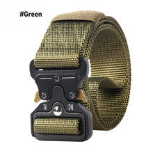 Load image into Gallery viewer, Men Belt Metal Male Tactical Belt Military Nautical Canvas Belts Multifunctional Outdoor Hunting Tactical Military Waist Belt
