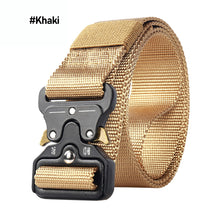 Load image into Gallery viewer, Men Belt Metal Male Tactical Belt Military Nautical Canvas Belts Multifunctional Outdoor Hunting Tactical Military Waist Belt
