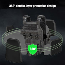 Load image into Gallery viewer, 1000D Tactical Vest Nylon Plate Carrier Tactical Airsoft Carrier Vest Outdoor Hunting Protective Adjustable Modular Vest for Airsoft Combat Accessories
