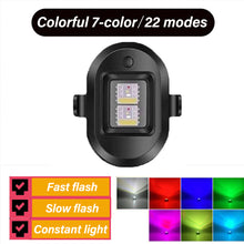 Load image into Gallery viewer, 7 Color Bicycle Flashing Taillight Motorcycle Bike Drones Aircraft Light Model Remote Control Car Warning Lamp Harley Rear Light
