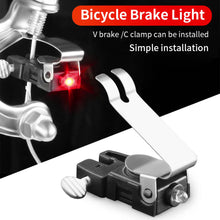 Load image into Gallery viewer, Waterproof Bicycle Brake Light Bike Rear Light Red Brake Light Cycling Taillight Safe Indicator Light Bicycle Lamp Accessories
