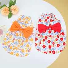 Load image into Gallery viewer, Summer Dog Bowknot Dress Pet Skirts Pet Clothes Comfortable Soft Puppuy Dogs Cats Vest Dress Pet Clothes
