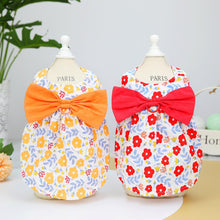 Load image into Gallery viewer, Summer Dog Bowknot Dress Pet Skirts Pet Clothes Comfortable Soft Puppuy Dogs Cats Vest Dress Pet Clothes
