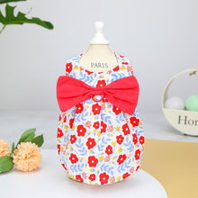 Load image into Gallery viewer, Summer Dog Bowknot Dress Pet Skirts Pet Clothes Comfortable Soft Puppuy Dogs Cats Vest Dress Pet Clothes
