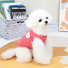 Load image into Gallery viewer, Summer Pet Dog Vests Sleeveless T-shirts Stripe Pattern Clothes For Dogs Or Cats Puppy Pet shirt Cute Summer Pets Products
